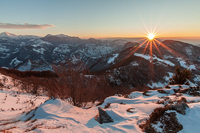 Alba al PIZZO CERRO il 18 gennaio 2013 - FOTOGALLERY